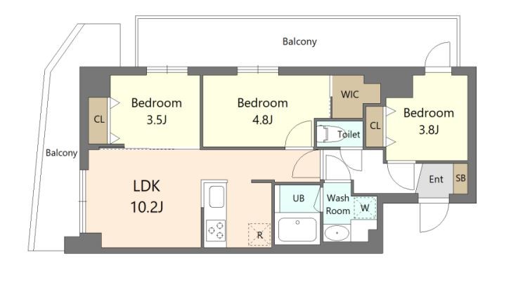 S-RESIDENCE北綾瀬awesome 間取り図