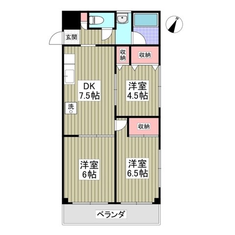 西亀有エコハイツ 間取り図