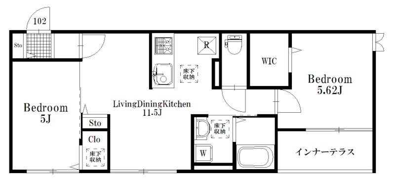 ソル　プエンテ六町 間取り図