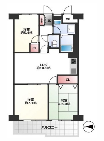 尾久橋スカイハイツ   間取り図