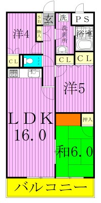 シラカワパレス 903号室 間取り