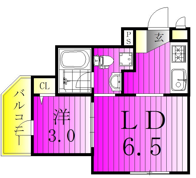 ＶＩＶＡＣＥⅥ 101号室 間取り