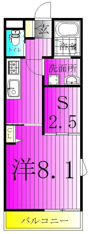 ＶＩＶＡＣＥⅥ 205号室 間取り