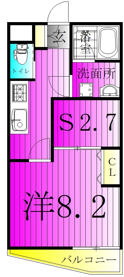 ＶＩＶＡＣＥⅥ 302号室 間取り