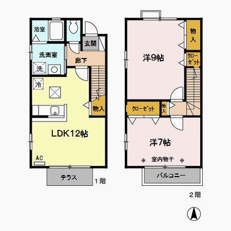 サンハイム中川Ⅱ 間取り図