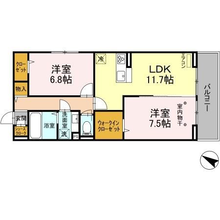 Pera 201号室 間取り