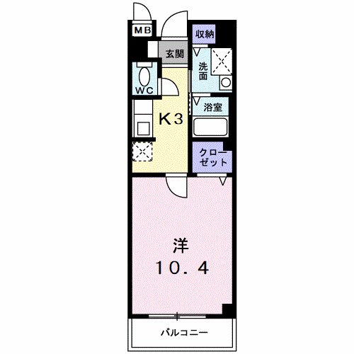 アレグラール 302号室 間取り