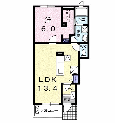 クラベール壱番館 102号室 間取り