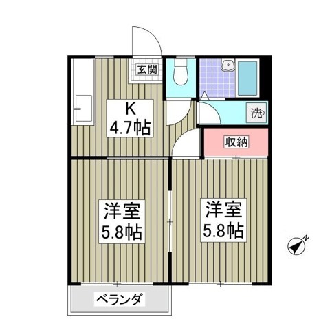 グリーンマンション渡辺 302号室 間取り