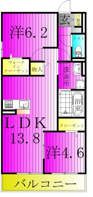 ジラソーレ 203号室 間取り