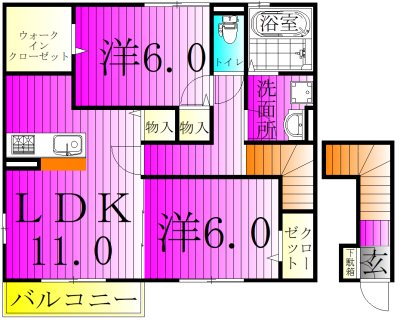 Ark　Forest　～アークフォレスト～ 201号室 間取り