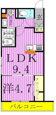 ブラウ天王台 306号室 間取り