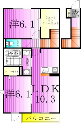 イースト・ヴィラⅡ 207号室 間取り
