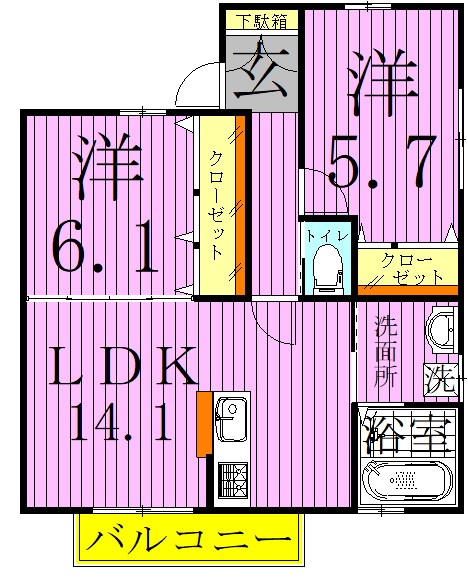 ルミエール石塚  間取り図
