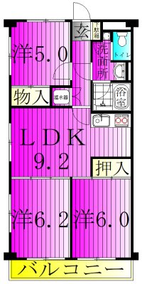 ヤマユウ第２ビル 605号室 間取り