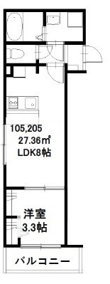 T’S　ABBY 205号室 間取り