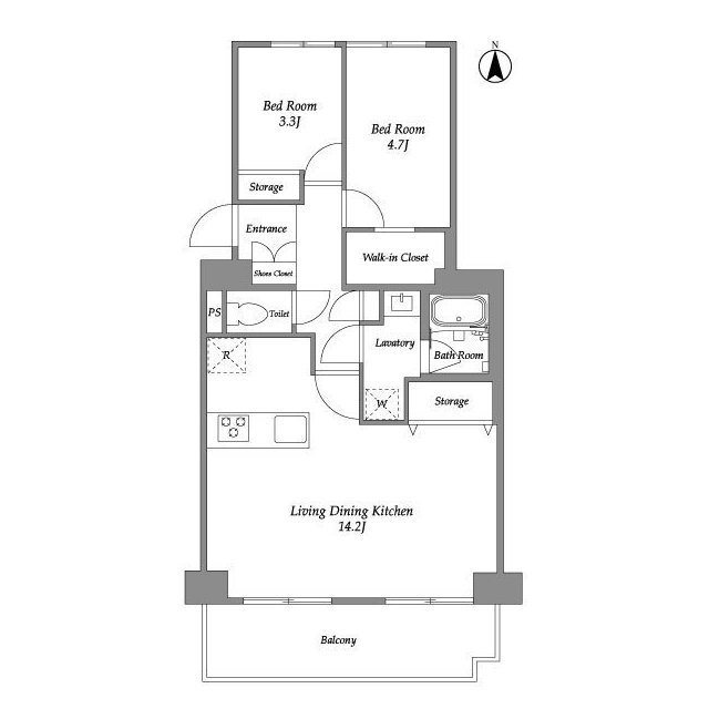 コンフォリア竹ノ塚ウエスト 間取り図
