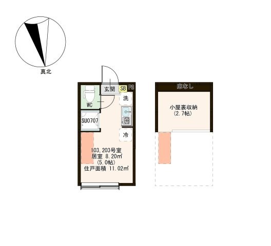 アネーロ北千住 間取り図