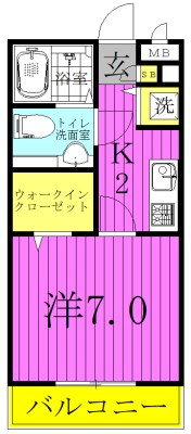 エヴァー 203号室 間取り