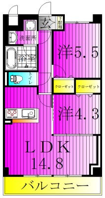 ベルヴァンス 404号室 間取り