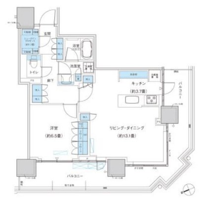 パークシティ柏の葉キャンパス　ザ・ゲートタワー　ウエスト 1702号室 間取り