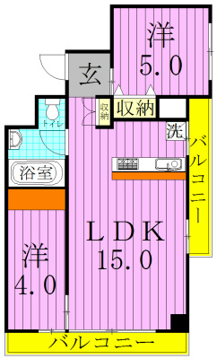ブリックハイツ 202号室 間取り