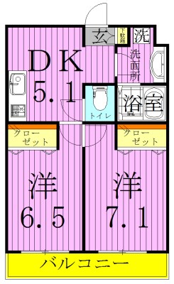 サンリット江北 間取り図