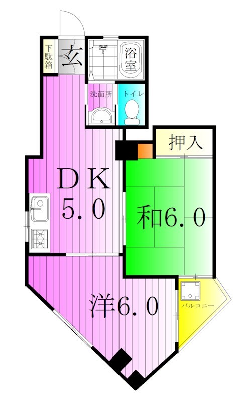 有賀サンハイツ 間取り図