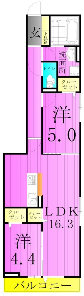 グラナーデ東伊興 間取り図