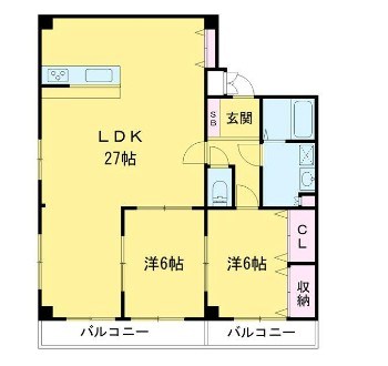 レジデンスヤマザキⅡ 間取り図