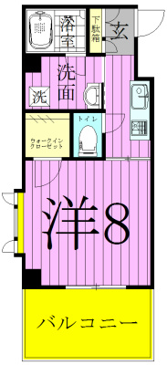サポーレ松戸 505号室 間取り