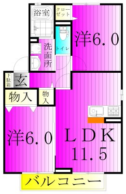 フォースリンロード 101号室 間取り