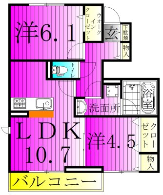 ﾙｶﾞｰｾｸﾞｰﾛ　LugarSeguro 間取り