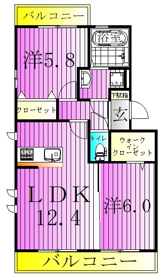 プランドールＢ 間取り図