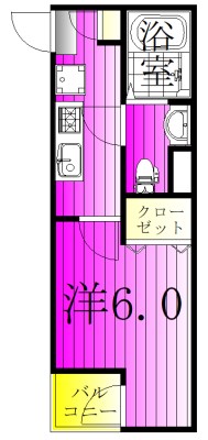 Claire天王台 205号室 間取り