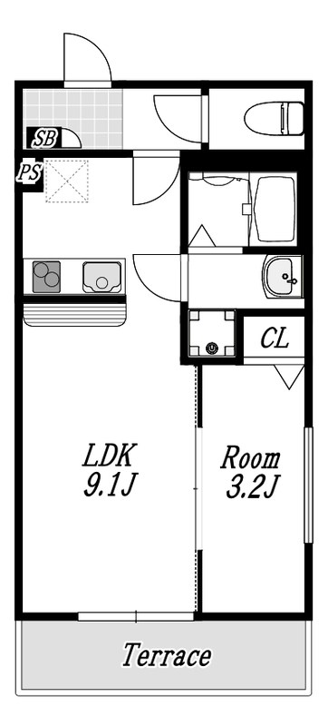 クレストパレス八柱 103号室 間取り