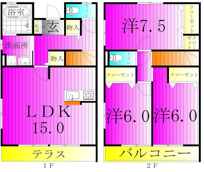 アルファタウン天王台Ｇ 間取り