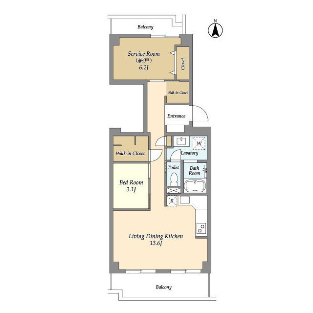 コンフォリア竹ノ塚イースト 間取り図