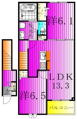 エスタブレＢ 203号室 間取り