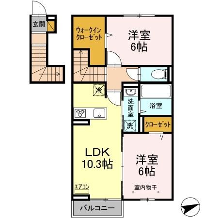 ライハ 203号室 間取り
