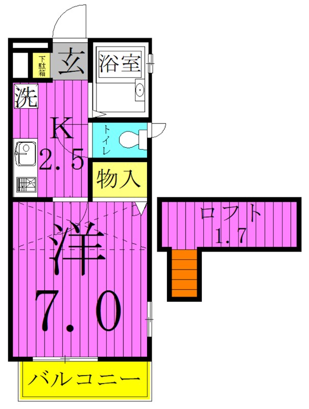 ピースドミトリーB 間取り図