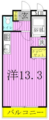 ラルク天王台 202号室 間取り