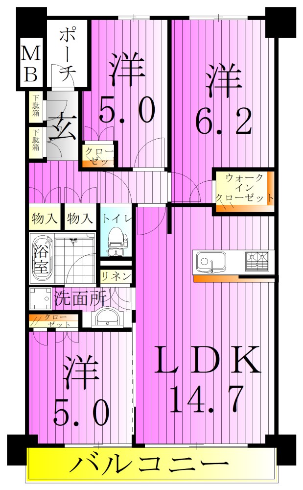 シティタワー金町 間取り図