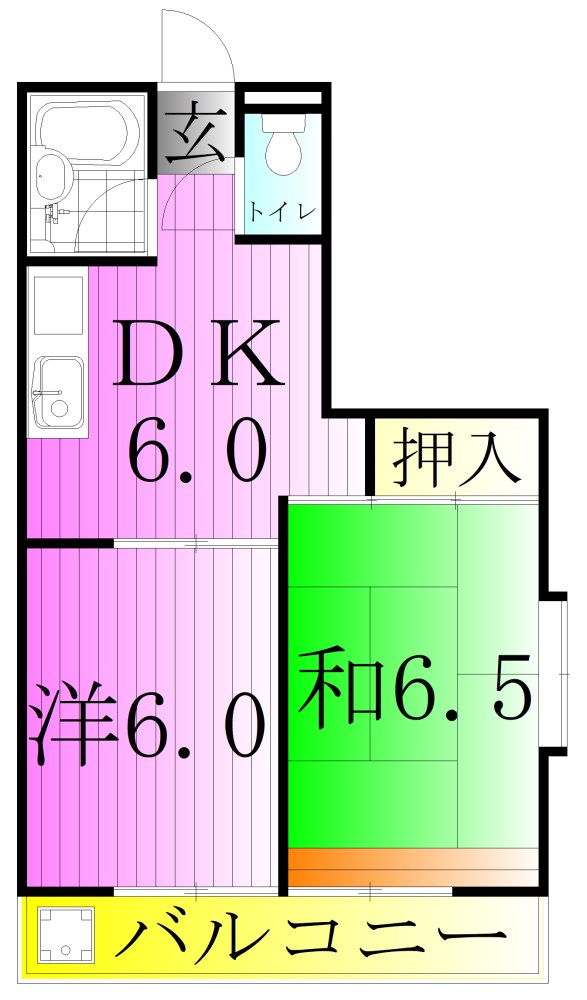 第10アサヒハイツ 間取り図