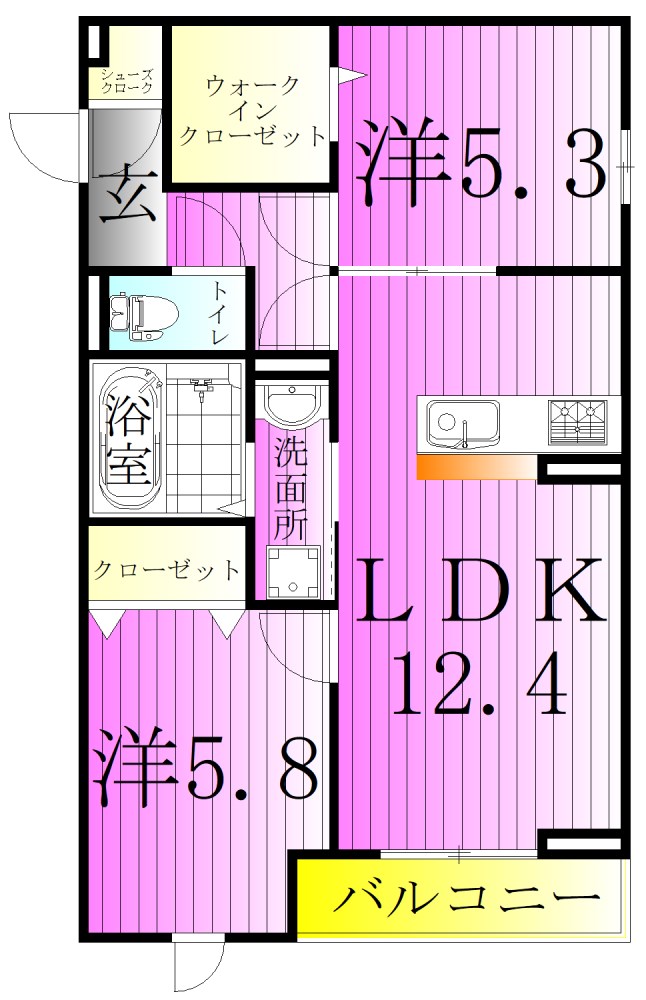 メゾンアーク西新井Ⅱ 間取り図