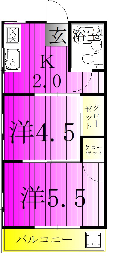 メゾンみやこ 201号室 間取り