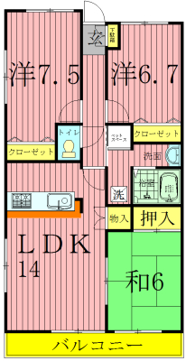 モラダ・アケボノ 203号室 間取り