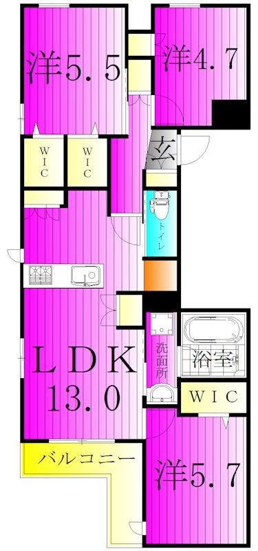 ライトガーツェおおたか 間取り