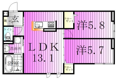 オードリーコート 間取り図