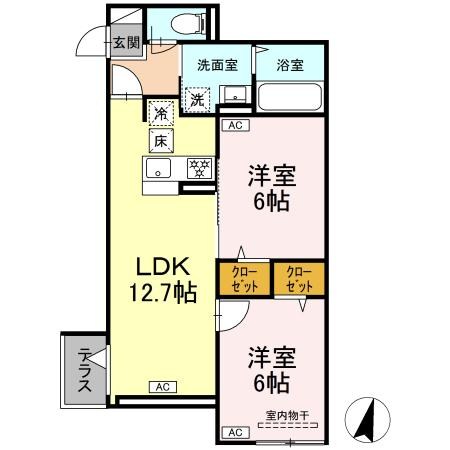 オードリーコート 間取り図